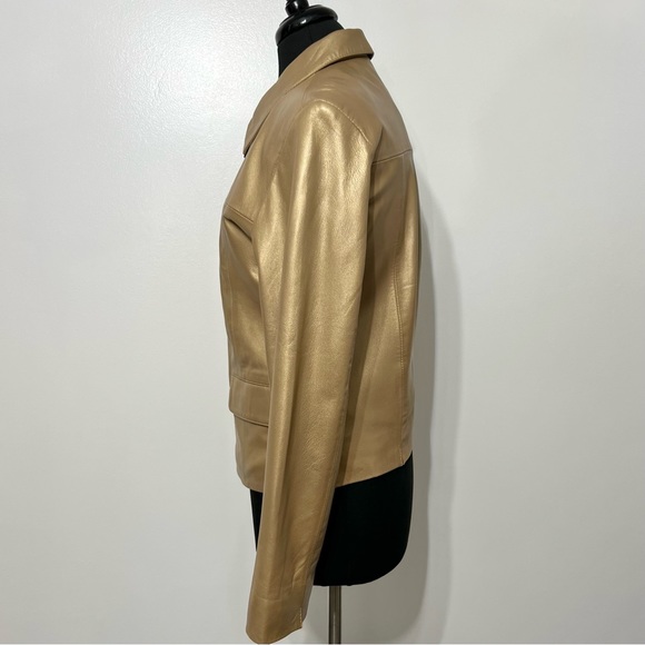 Serrano 100% Leather Gold Jacket - Picture 4 of 12
